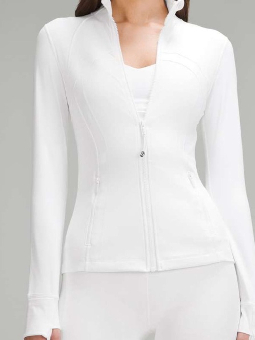 lululemon athletica Define Zip Jacket in White Size 2 - Picture 2 of 9